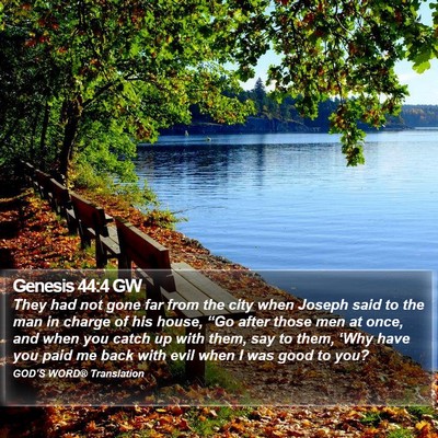 Genesis 44:4 GW Bible Verse Image