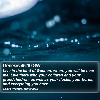 Genesis 45:10 GW Bible Verse Image