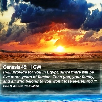 Genesis 45:11 GW Bible Verse Image