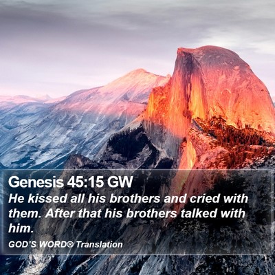 Genesis 45:15 GW Bible Verse Image