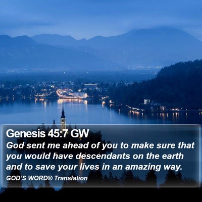 Genesis 45:7 GW Bible Verse Image