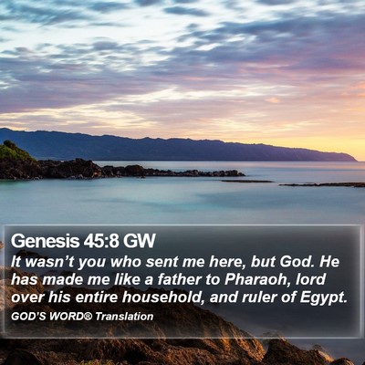 Genesis 45:8 GW Bible Verse Image