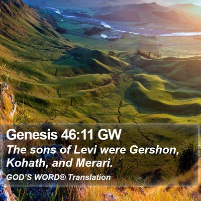Genesis 46:11 GW Bible Verse Image