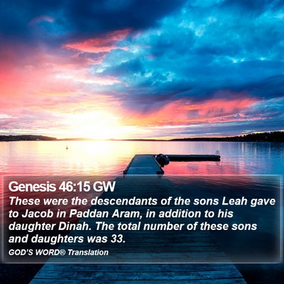 Genesis 46:15 GW Bible Verse Image