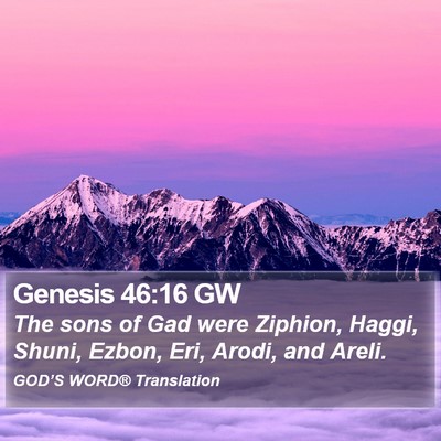 Genesis 46:16 GW Bible Verse Image