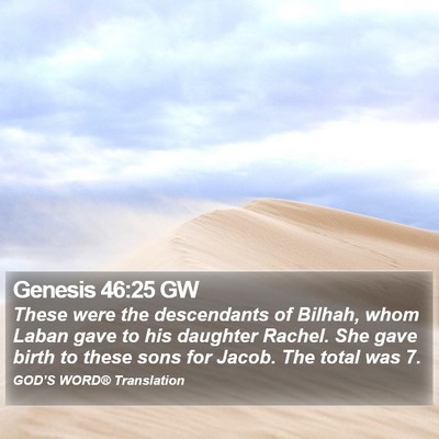 Genesis 46:25 GW Bible Verse Image