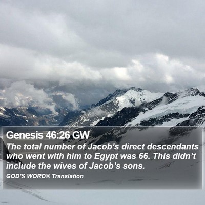 Genesis 46:26 GW Bible Verse Image