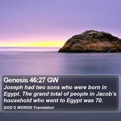 Genesis 46:27 GW Bible Verse Image