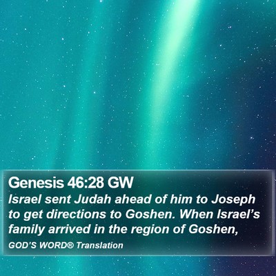 Genesis 46:28 GW Bible Verse Image