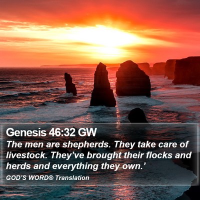 Genesis 46:32 GW Bible Verse Image