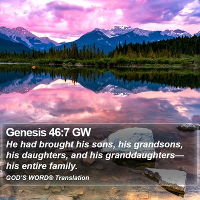 Genesis 46:7 GW Bible Verse Image