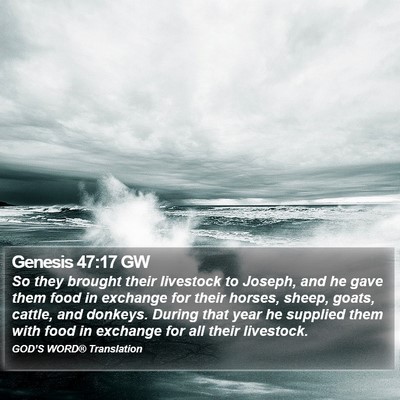 Genesis 47:17 GW Bible Verse Image