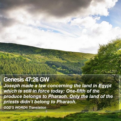 Genesis 47:26 GW Bible Verse Image