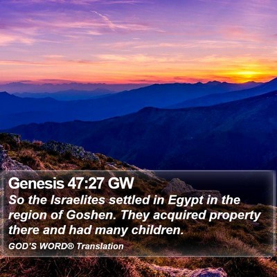 Genesis 47:27 GW Bible Verse Image