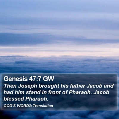 Genesis 47:7 GW Bible Verse Image