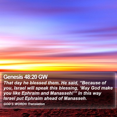 Genesis 48:20 GW Bible Verse Image