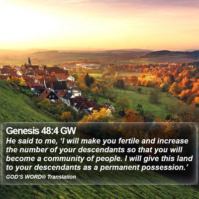 Genesis 48:4 GW Bible Verse Image