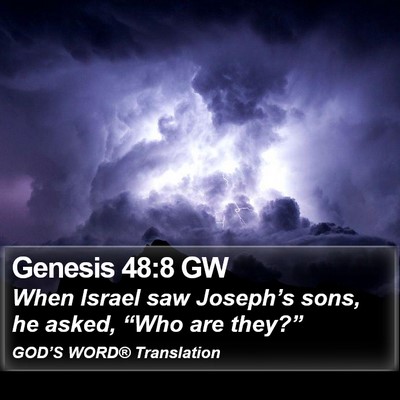 Genesis 48:8 GW Bible Verse Image