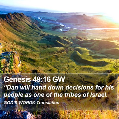 Genesis 49:16 GW Bible Verse Image