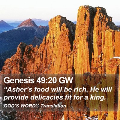 Genesis 49:20 GW Bible Verse Image