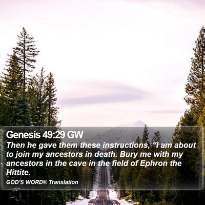 Genesis 49:29 GW Bible Verse Image