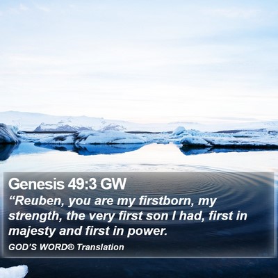 Genesis 49:3 GW Bible Verse Image