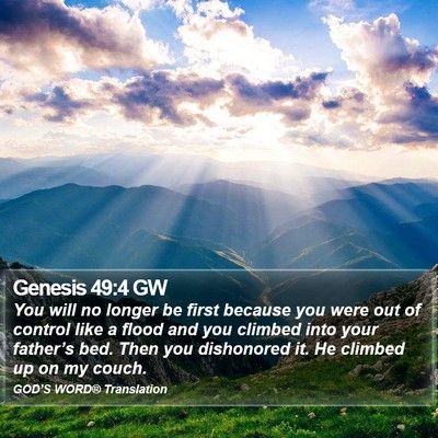 Genesis 49:4 GW Bible Verse Image