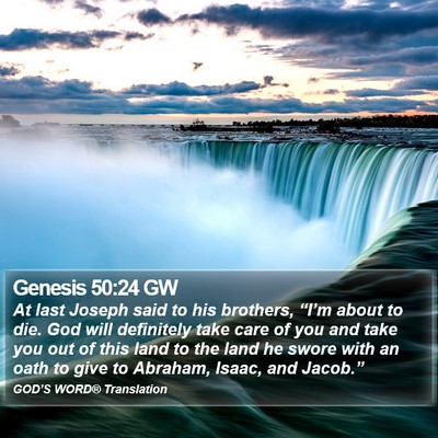 Genesis 50:24 GW Bible Verse Image