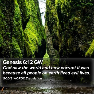 Genesis 6:12 GW Bible Verse Image