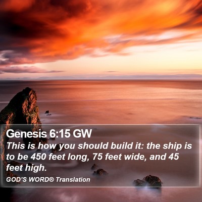 Genesis 6:15 GW Bible Verse Image