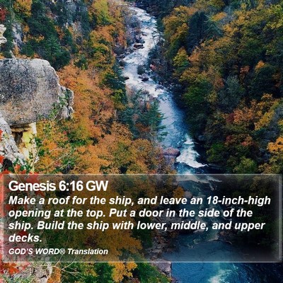 Genesis 6:16 GW Bible Verse Image