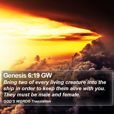 Genesis 6:19 GW Bible Verse Image