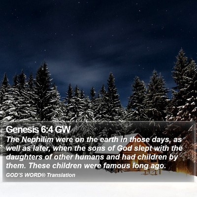 Genesis 6:4 GW Bible Verse Image