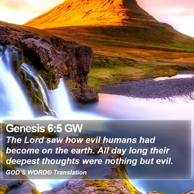 Genesis 6:5 GW Bible Verse Image