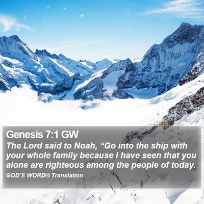 Genesis 7:1 GW Bible Verse Image
