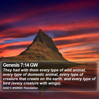 Genesis 7:14 GW Bible Verse Image