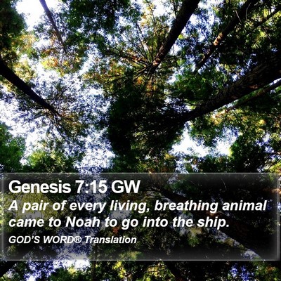 Genesis 7:15 GW Bible Verse Image