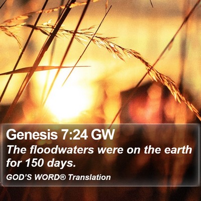 Genesis 7:24 GW Bible Verse Image