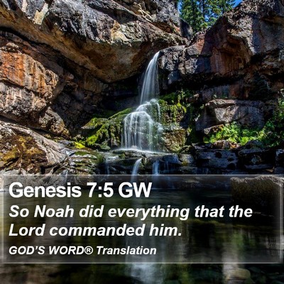 Genesis 7:5 GW Bible Verse Image