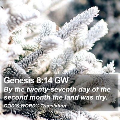 Genesis 8:14 GW Bible Verse Image