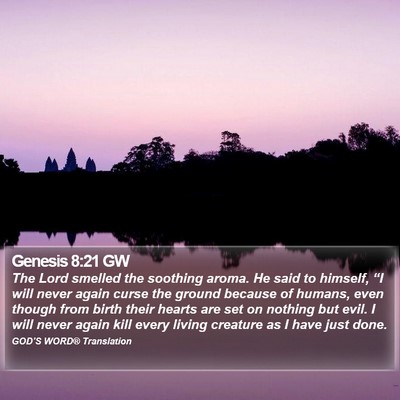 Genesis 8:21 GW Bible Verse Image