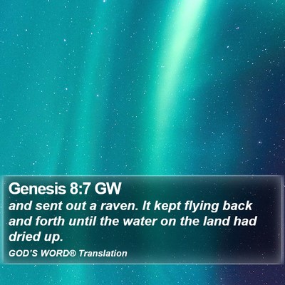 Genesis 8:7 GW Bible Verse Image