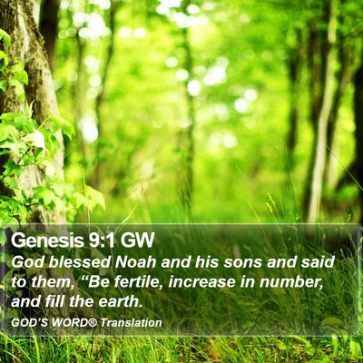 Genesis 9:1 GW Bible Verse Image