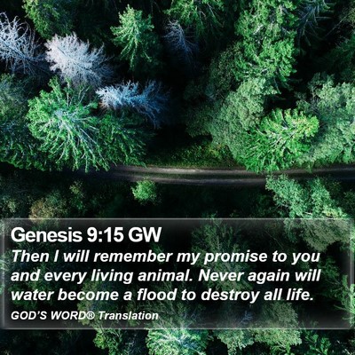Genesis 9:15 GW Bible Verse Image