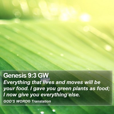 Genesis 9:3 GW Bible Verse Image
