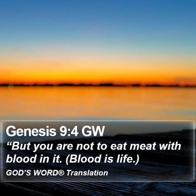 Genesis 9:4 GW Bible Verse Image