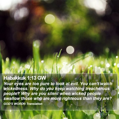 Habakkuk 1:13 GW Bible Verse Image