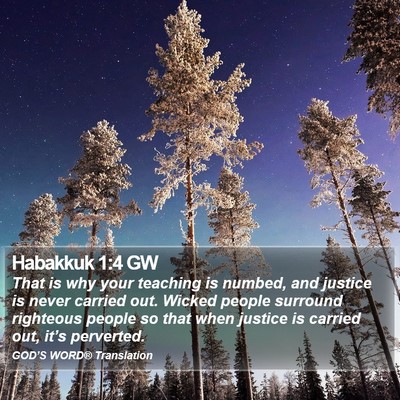 Habakkuk 1:4 GW Bible Verse Image