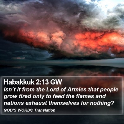Habakkuk 2:13 GW Bible Verse Image