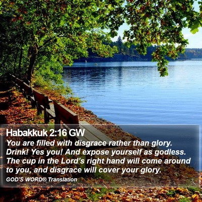 Habakkuk 2:16 GW Bible Verse Image
